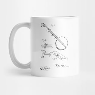 Banjo Vintage Patent Hand Drawing Mug